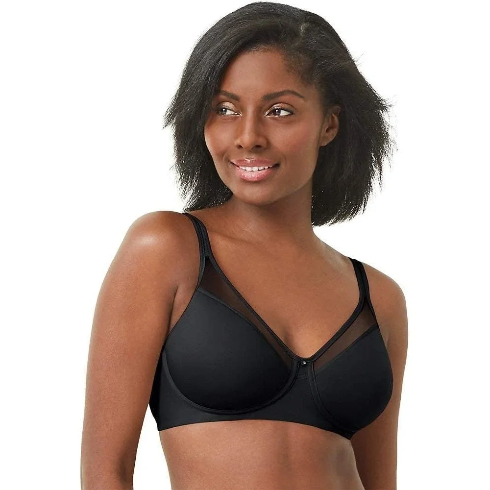 Bali Women's One Smooth U Ultra Lite Spacer Wireless Bra - Black -‎ 34D